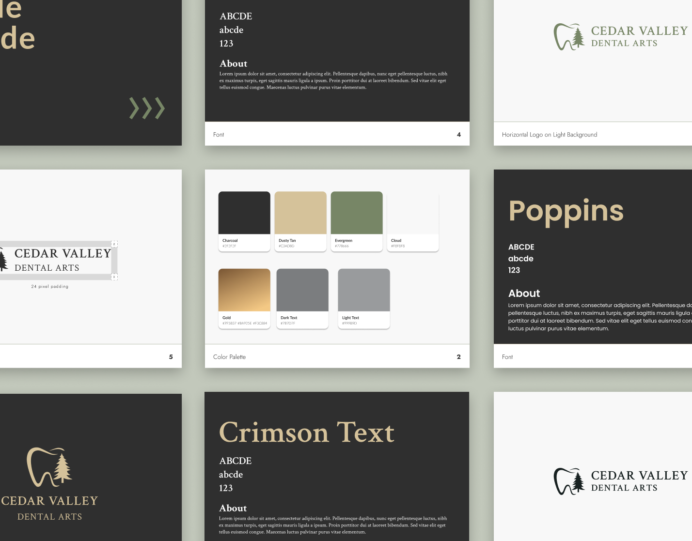 Brand Guidelines for Cedar Valley Dental Arts