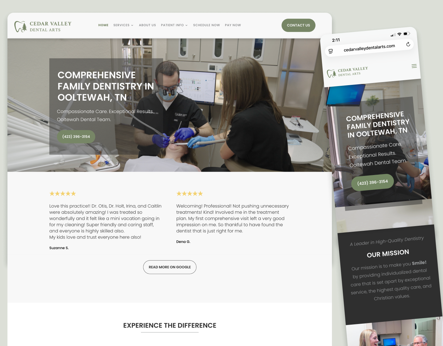 Cedar Valley Dental Arts Website