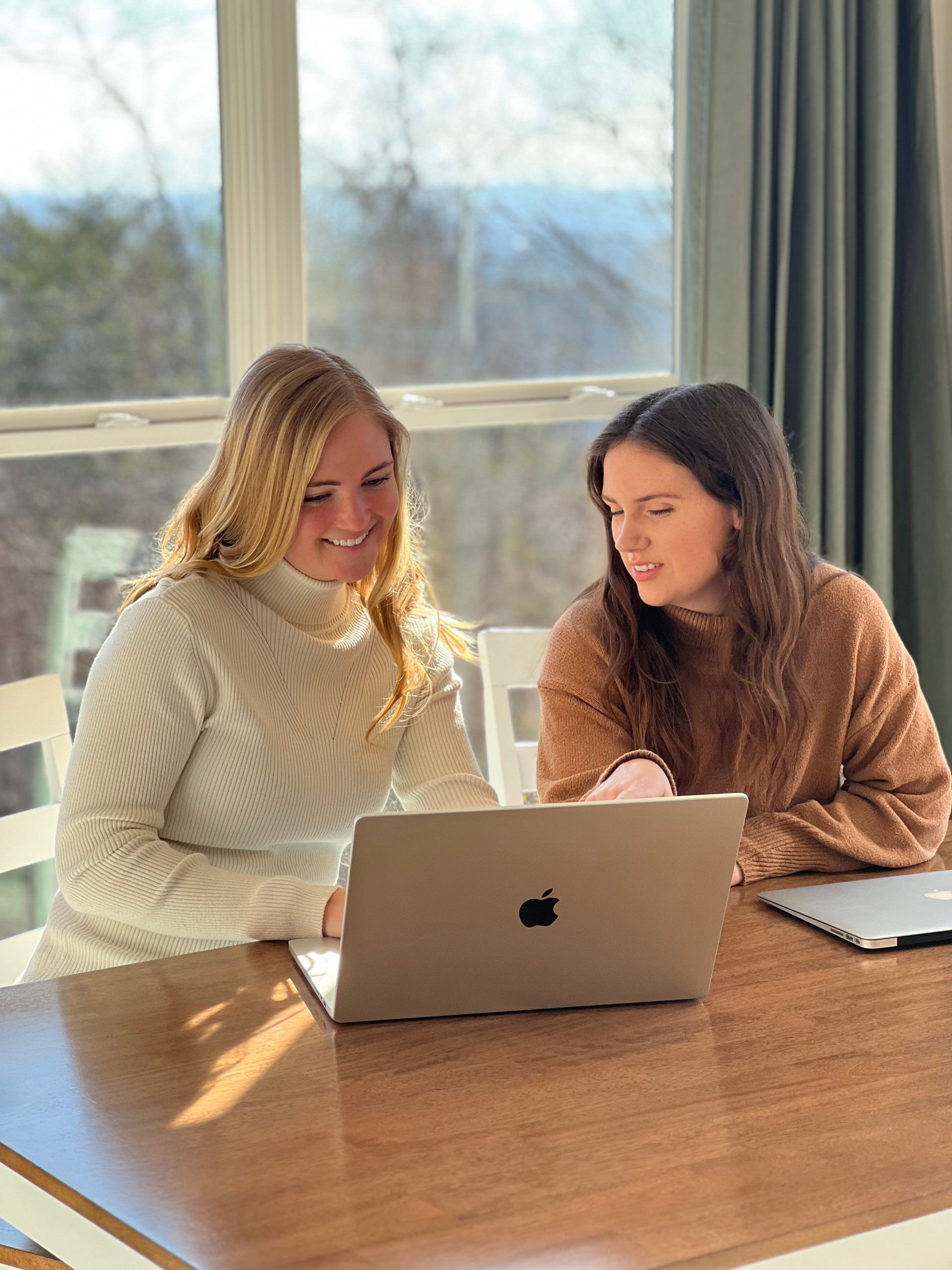 Sara and Rebecca Designing